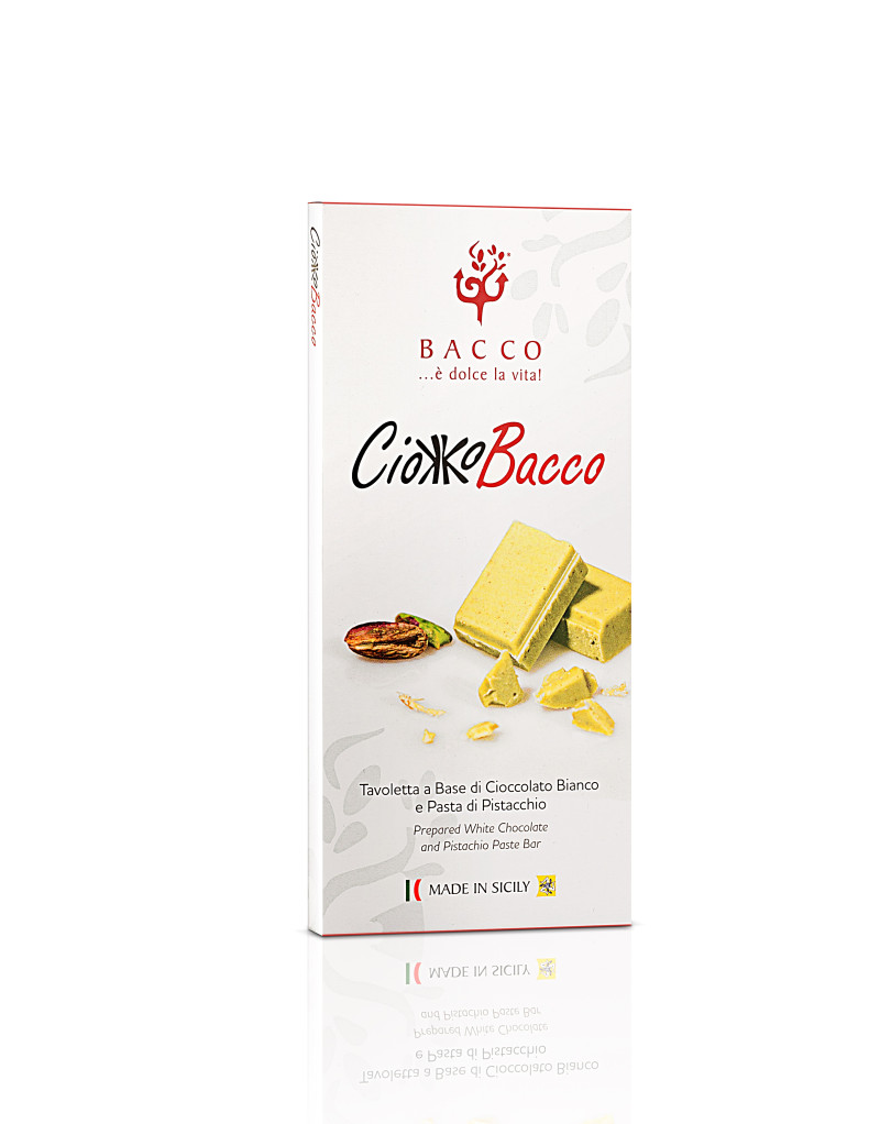 Tablette de chocolat blanc et de pistache Ciokkobacco